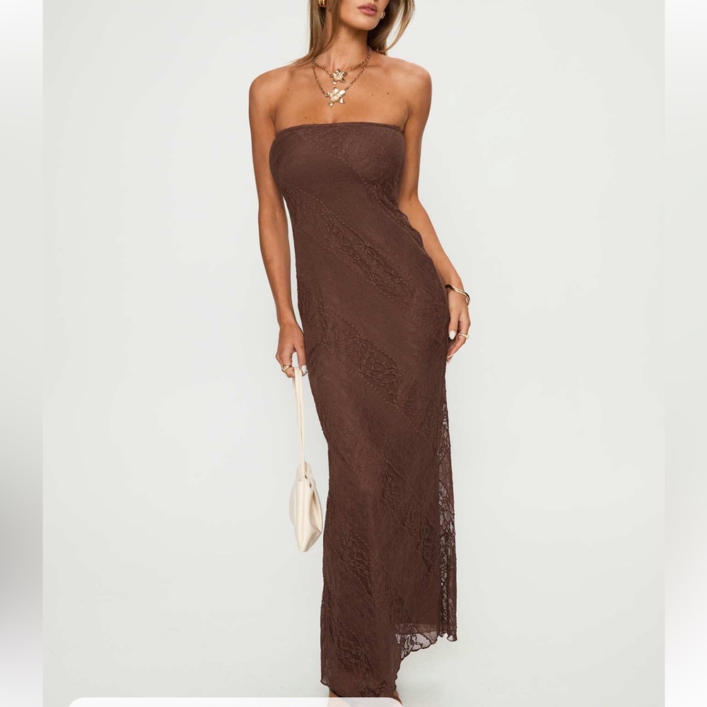 Maxi Dress, Princess Polly Majorca Strapless Lace Maxi Dress